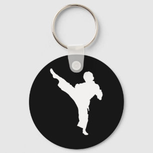Porte-clés Silhouette Karate Fighter Shotokan Martial Arts Ta