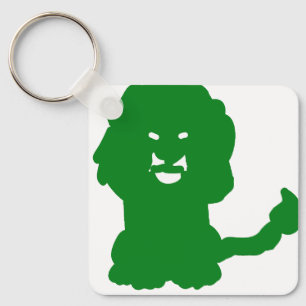 Porte-clés silhouette Lion Vert Zodiaque