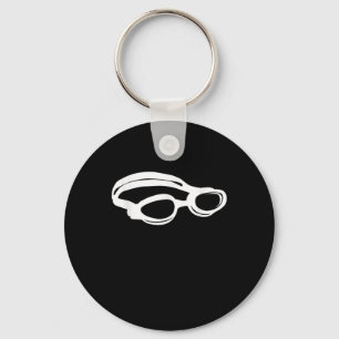 Porte-clés Silhouette Nage Lover Swim Goggets Funny Swimm