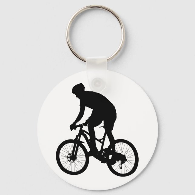 Porte-clés Silhouette VTT - Choisir la couleur arrière - plan (Recto)