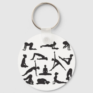 Porte-clés Silhouette Yoga pose