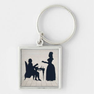 Porte-clés Silhouettes de Monsieur et de Madame Roland