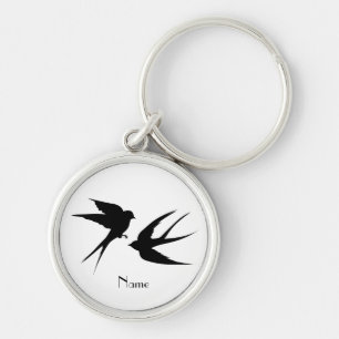 Porte-clés Silhouettes d'oiseaux hirondelles Thunder_Cove