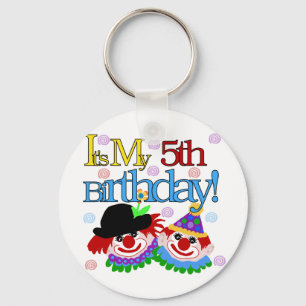 Porte-clés Silly Clowns 5th Birthday Tshirts et cadeaux