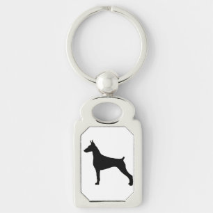 Porte-clés silo black.png de pinscher de dobermann