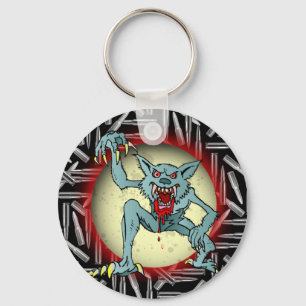 Porte-clés Silver Bullets, Gray Werewolf Full Moon Halloween