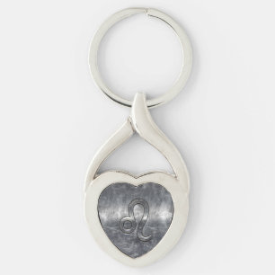 Porte-clés Silver Leo Zodiac Connexion Grunge style dévêtu