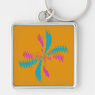 Porte-clés Simple Abstrait Papillon Motif Messy Vol
