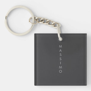 Porte-clés Simple Élégant Minimaliste Moderne Gris