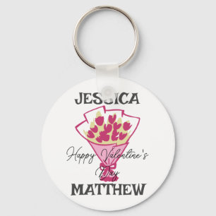 Porte-clés simple et élégante valentine, sucrée pour couple