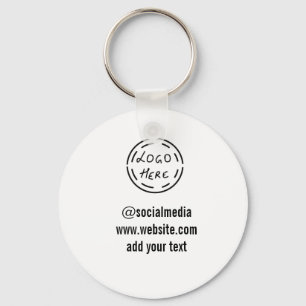 Porte-clés simple et personnalisé aquarelle ajouter le logo s