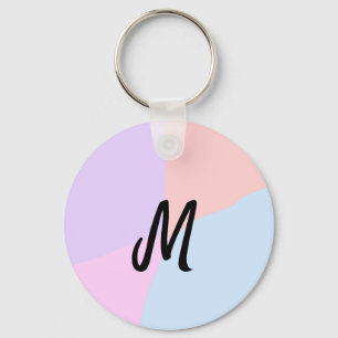 Porte-clés simple logo monogramme minimal personnalisé
