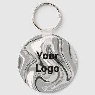 Porte-clés Simple logo personnalisé élégant minimal ici entre