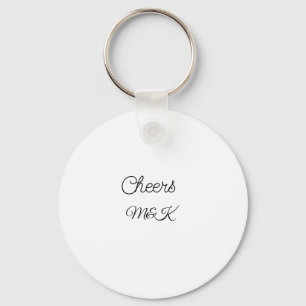 Porte-clés Simple minimal add name cheers couple name custom 