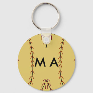 Porte-clés Simple monogramme ajouter votre nom lettre man min