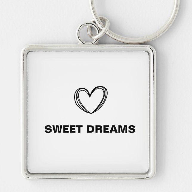 Porte-clés simple nom de client monogramme minimal (Devant)