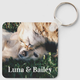 Porte-clés Simple personnalisation Pet 2 Photos