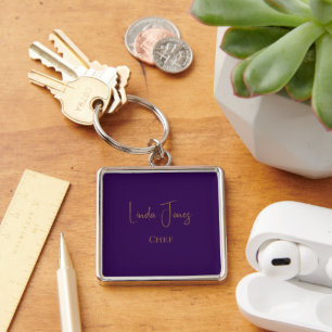 Porte-clés Simple violet simple