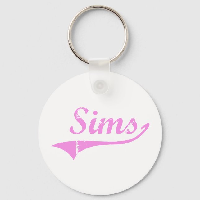 Porte-clés Sims Nom Style classique (Recto)