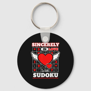 Porte-clés Sincèrement amoureux de Sudoku Mignon Saint-Valent