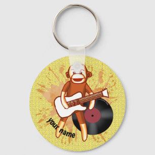 Porte-clés Singe chaussette Rock and Roll