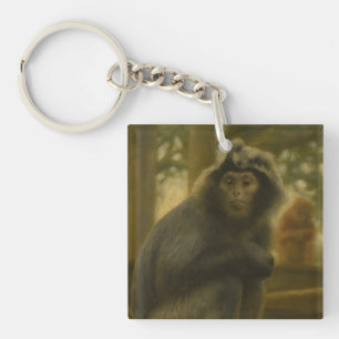 Porte-clés Singe contemplatif - Serene Wildlife Art