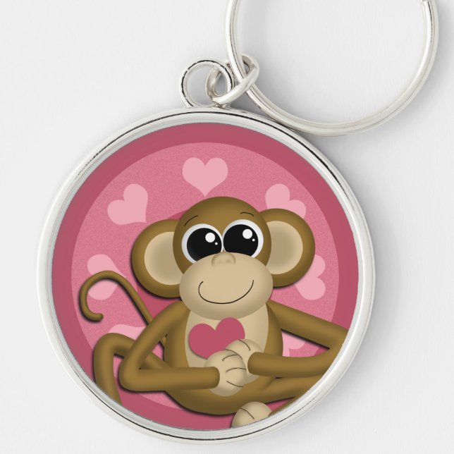 Porte-clés Singe d'amour : Porte - clé de la meilleure (Devant)