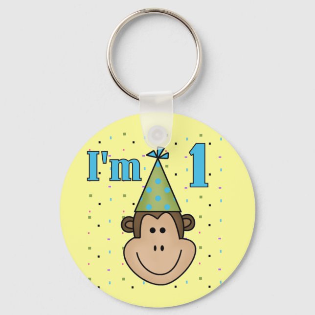 Porte-clés Singe dans le Casquette du Parti 1er Anniversaire  (Recto)