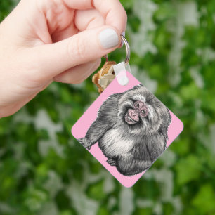 Porte-clés Singe hilare - Cadeau drôle personnalisable