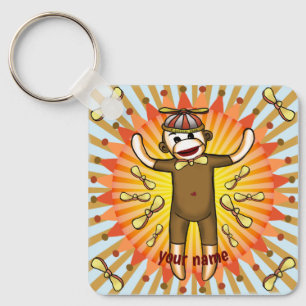 Porte-clés Singes Chaussette Beanie