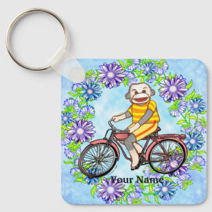Porte-clés Singes Chaussette de Vélo à Pédales
