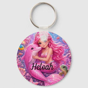 Porte-clés Sirène Rose Magique Princesse Rosabella