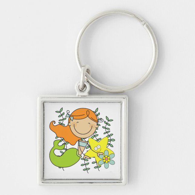 Porte-clés Sirène rousse (Devant)