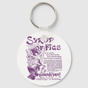 Porte-clés Sirop 1902 de l'illustration vintage de figues