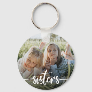 Porte-clés Sisters Typographie Photo