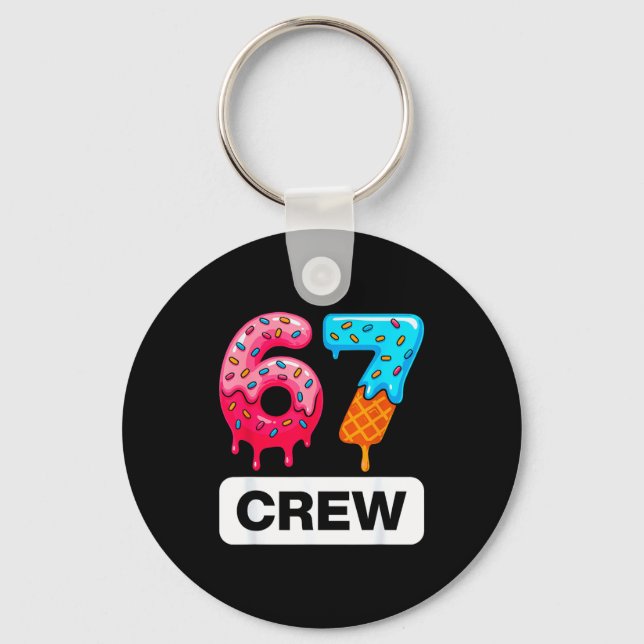 Porte-clés Six Seven 67 Birthday Crew Ice Cream Cake Gen Alph (Recto)