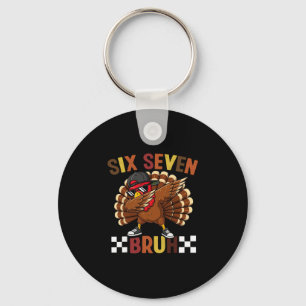 Porte-clés Six Seven 67 Meme de Thanksgiving Drôle Remercieme
