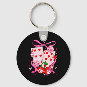 Porte-clés Six Seven cartes de la Saint-Valentin dés 6 7 Coqu