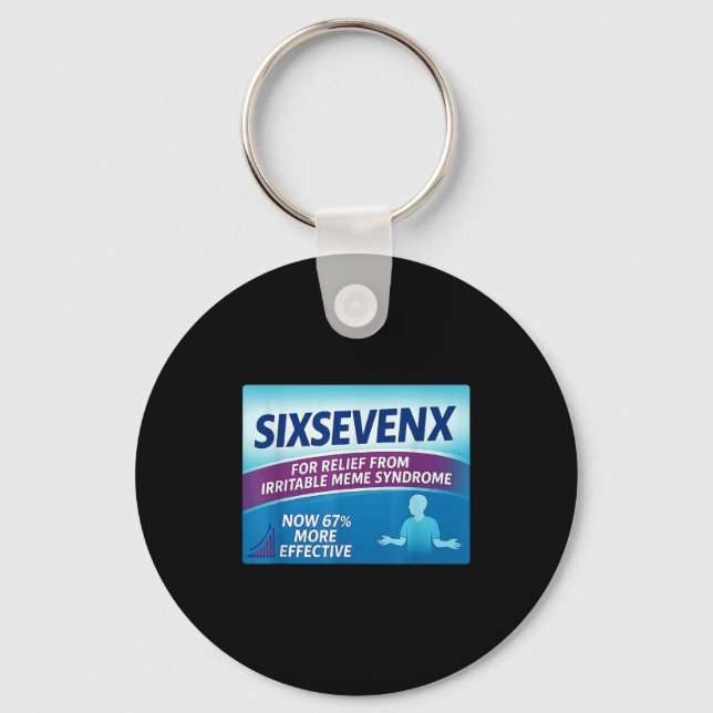 Porte-clés Sixsevenx Relief From Meme Numbers Parody Teacher  (Recto)