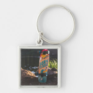 Porte-clés Skateboard Né À Ride