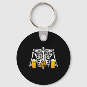 Porte-clés Skeleton Beer Lover Hamburger Pizza Xray Halloween