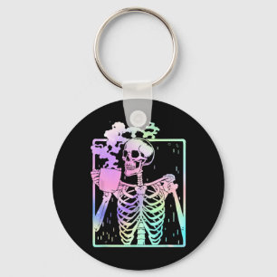 Porte-clés Skeleton Boire Café Femmes hommes Halloween costu
