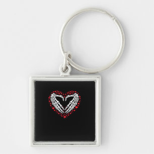 Porte-clés Skeleton Coeur main Valentines Jour Drôle Couple C