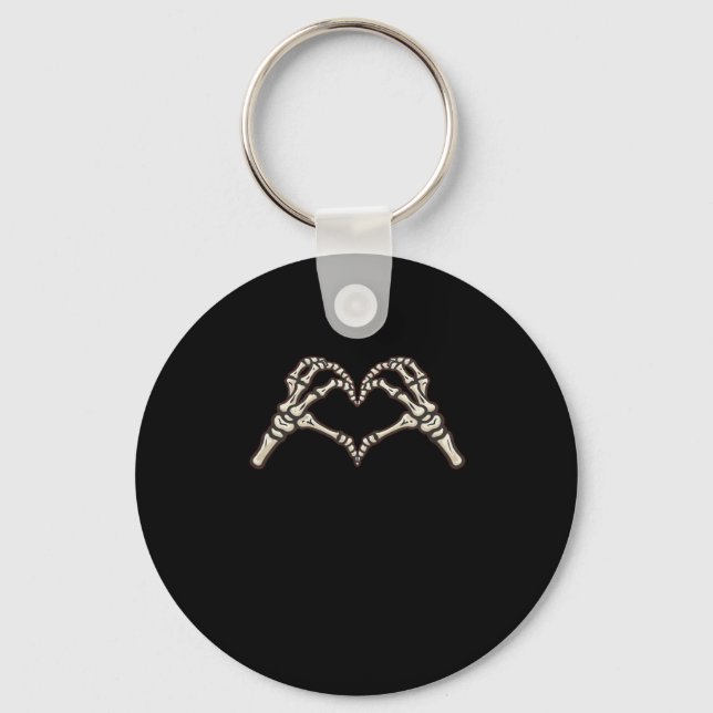Porte-clés Skeleton conception de coeur main (Recto)