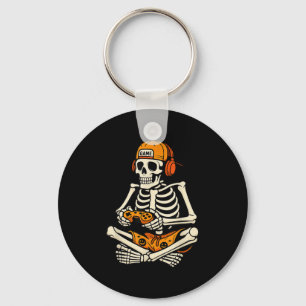 Porte-clés Skeleton Gamer Headphone drôle Halloween jeu Bo