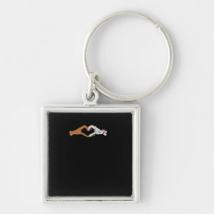 Porte-clés Skeleton Hands Heart Show Basic