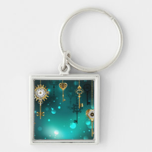 Porte-clés Skeleton Keys on Green Background