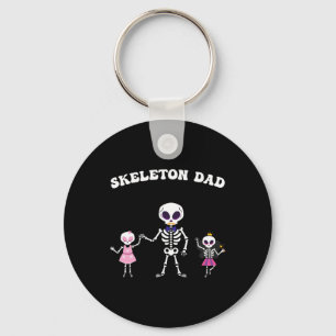 Porte-clés Skeleton Papa Costume Halloween Drôle Crâne