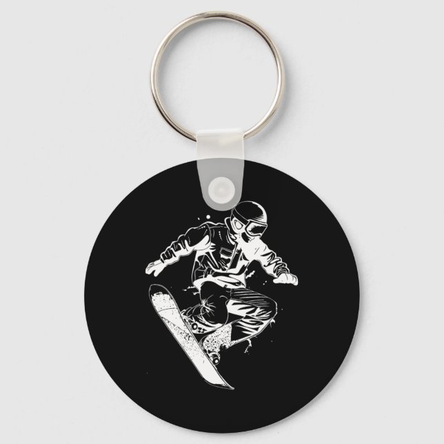 Porte-clés Sketch Snowboard Alpine Snowboard (Recto)