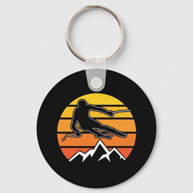 Porte-clés Ski rétroactif (Recto)